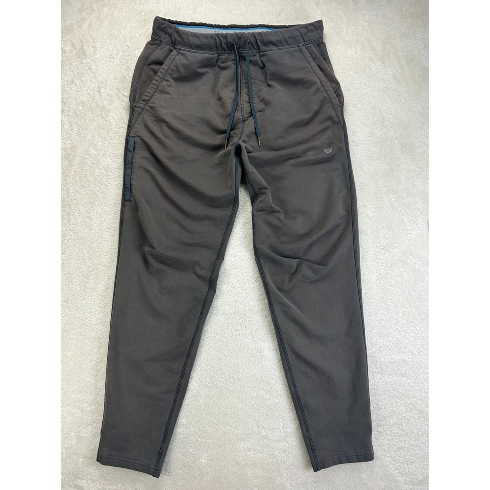 Mack Weldon Ace Sweatpant Mens M Gray French Terry Pockets Lounge "Read"
